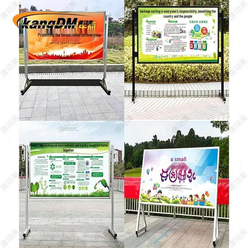 Floor-Standing Movable Display Board Stand