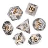 Cusdie 7 ЧЕРЕПОВ Кубики DND Прозрачные D4 D6 D8 D10 D% D12 D20 Многогранные Кубики Набор для D&D Pathfinder Настольных Ролевых Игр