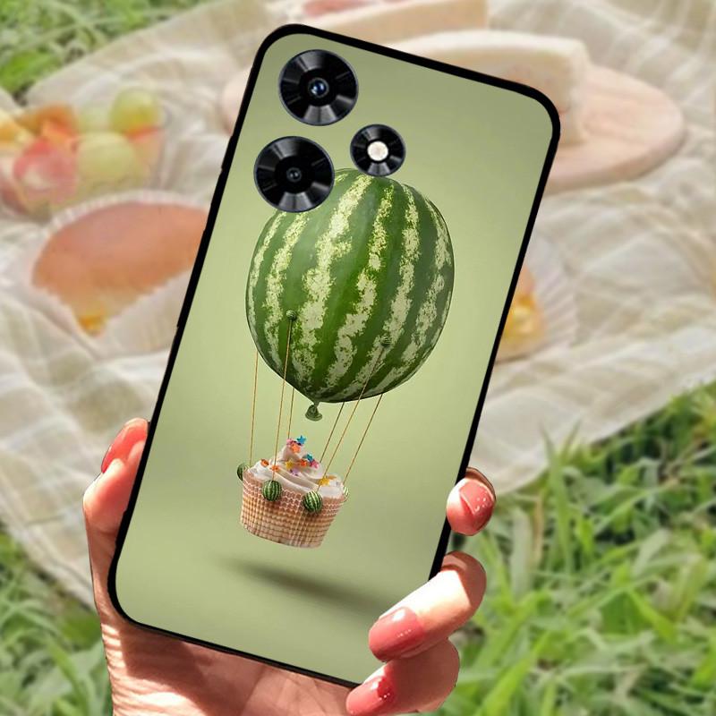 Чехол-бампер для Infinix Hot 30, для Infinix X6831, силиконовый, мягкий, с рисунком мрамора, черный, Full Protective