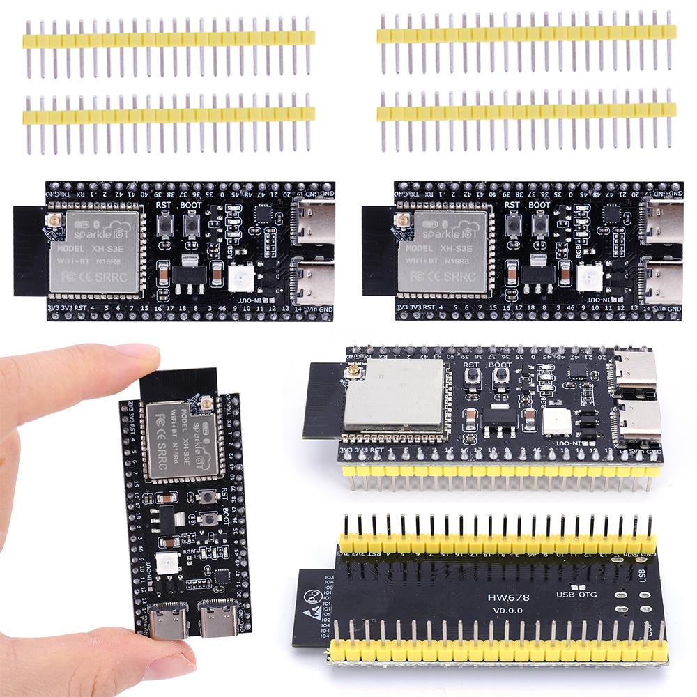 Двухпортовая Type-C плата разработки ESP32-S3 2,4 ГГц Wi-Fi модуль для Arduino ESP IDF ESP32-S3-WROOM-1 N8R2 N16R8 44 контакта 8 МБ PSRAM ESP32 S3