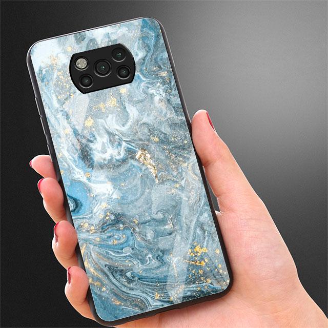 Роскошный стеклянный чехол с мраморным узором для Xiaomi Poco X3 NFC 11 Lite 11T F3 M3 для Redmi Note 11 10 9 8 Pro 10S 9S 9A 9C чехол для телефона