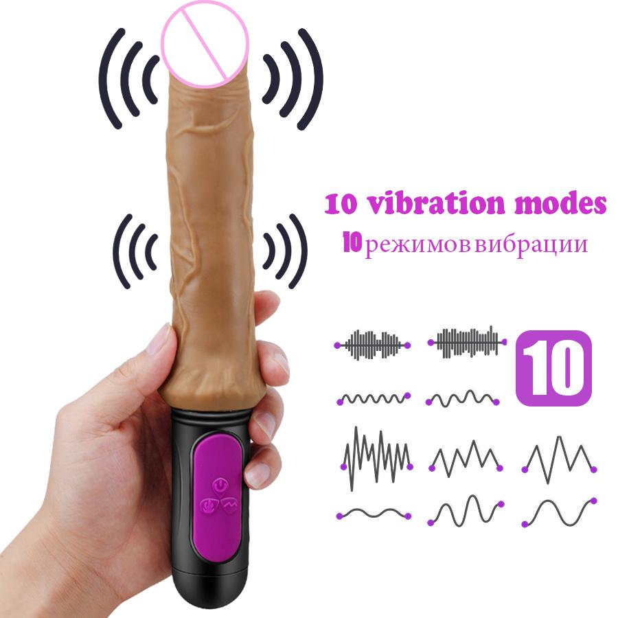 10 Modes Heating G Spot Realistic Dildo Vibrator for Women Clitors Stimulate Vagina Massager Silicone Artificial Penis Sex Toys Female Masturbator