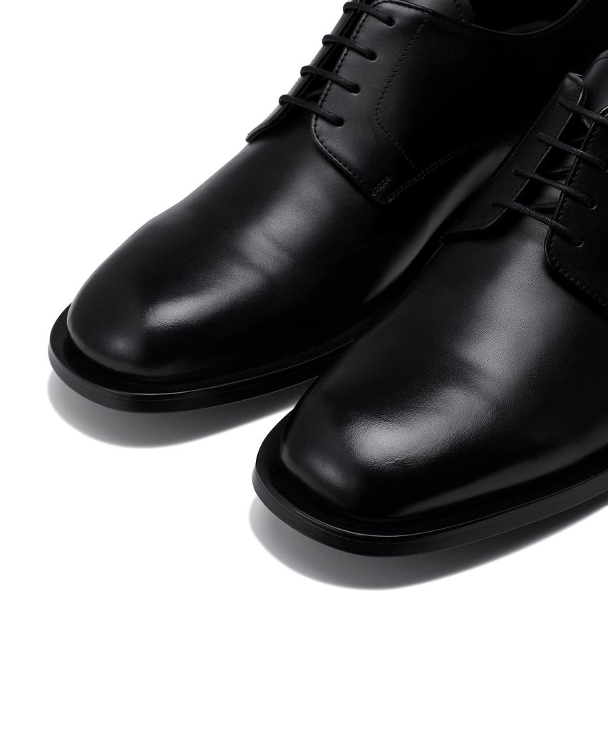 Musinsa Standard Wide Plain Derby Shoes [Black]