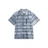 Li Ning X Mister Cartoon Collaboration Badfive All Over Print Loose Casual Short Sleeve Shirt Men Shirts Dark-Gray Water-Blue ASHT501-1