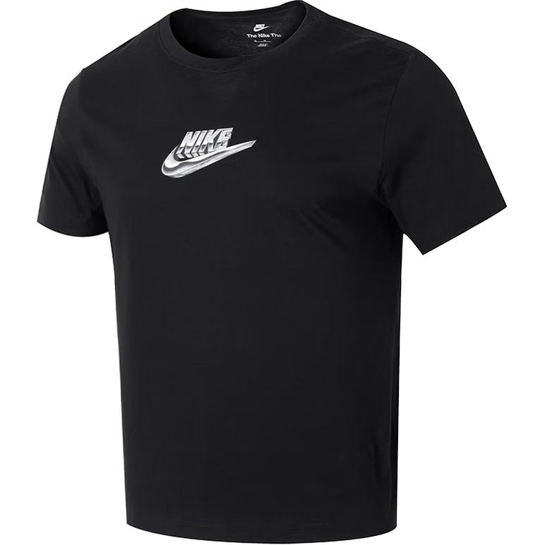 Nike Футболка с коротким рукавом и круглым вырезом, с принтом логотипа, мужская, черная FZ5398-010