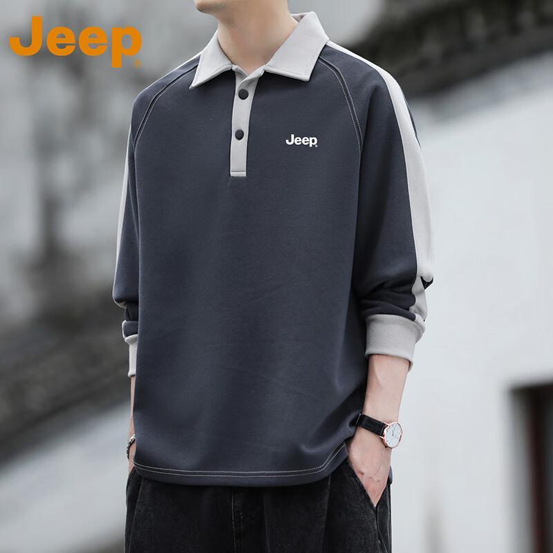 Jeep Мужской свитшот поло с цветными блоками
