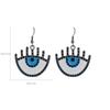 Devil's Eye Drip Oil Alloy Earrings: Trendsetting European & American Street Style