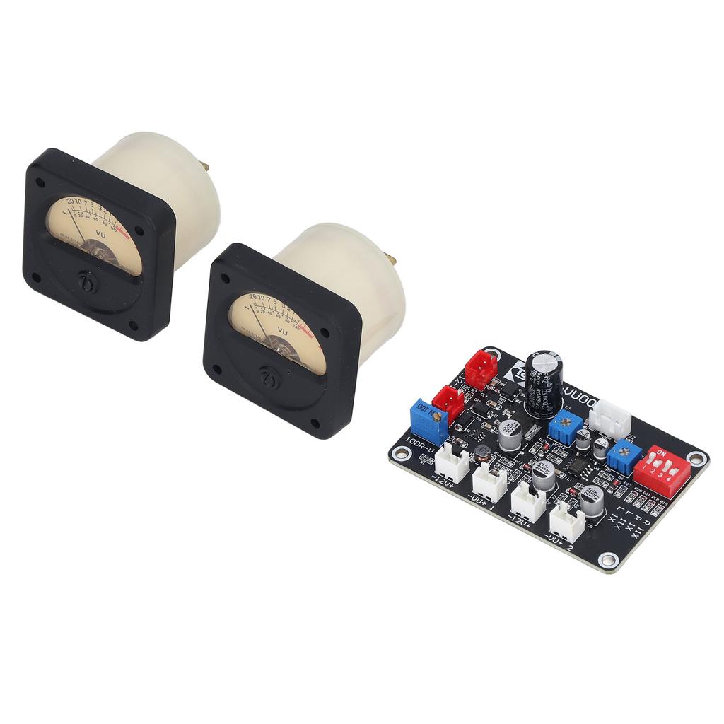 VU Meter with Yellow Backlight High Accuracy Driver Board Flex Cables for Recording Studio