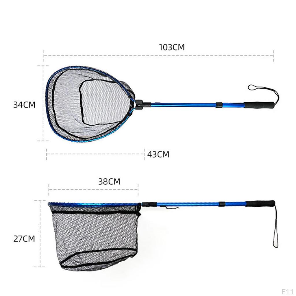 Fishing Net Accessories Foldable Handle Fishes Catching Releasing Landing for Minnow