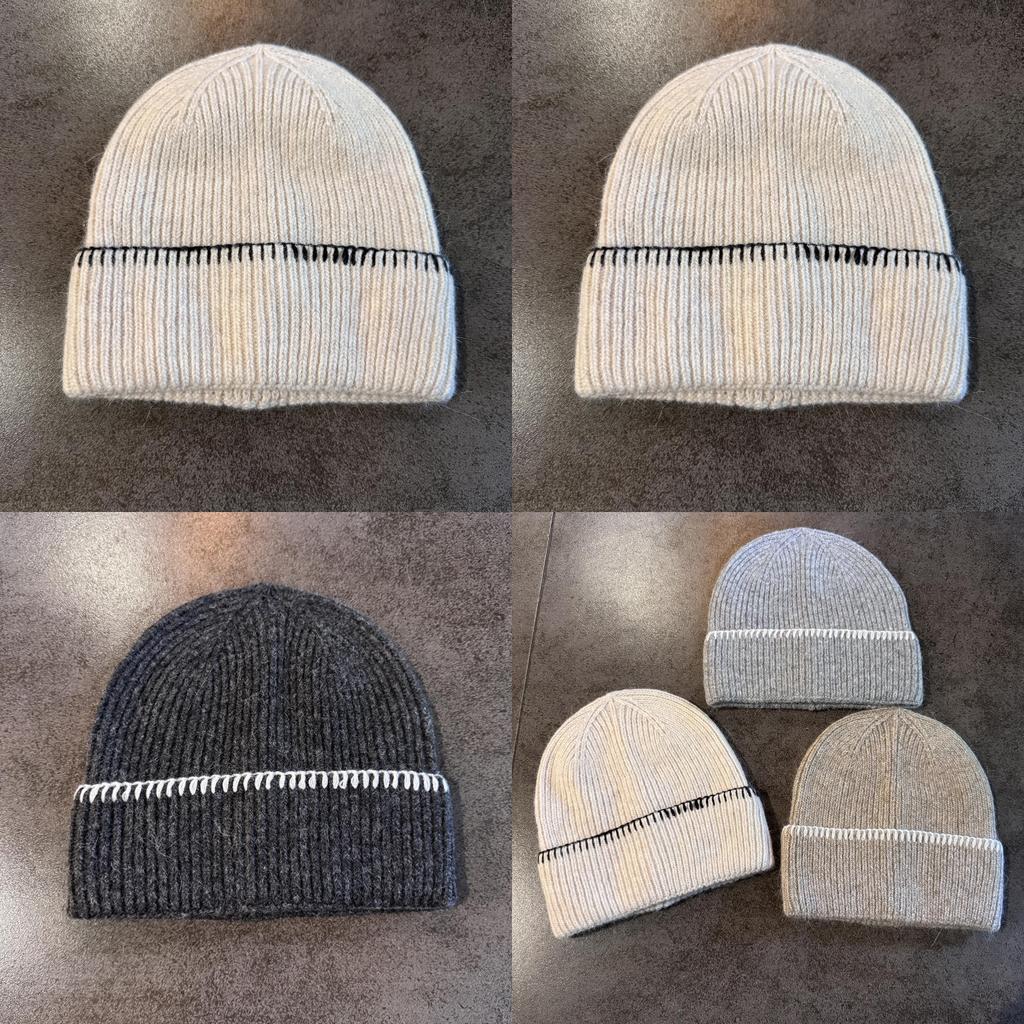 Simple Knitted Hat With Solid Color Design For Autumn And Winter