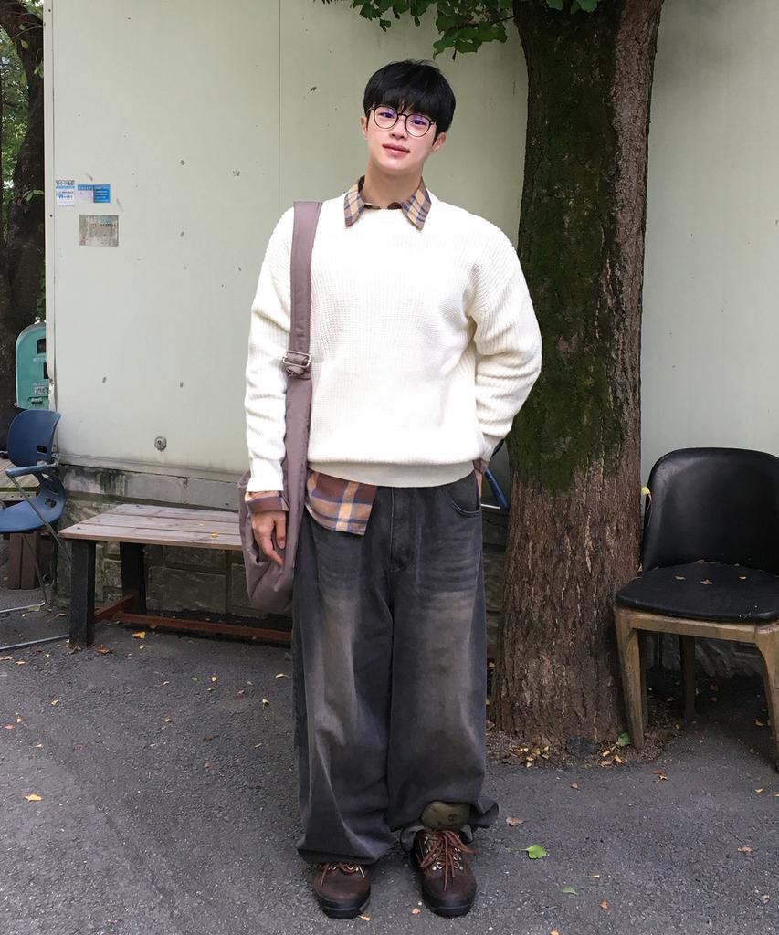 LEMAIN SECOND Oversized Voluminous Washable Crew Neck Hazzi Knit [Ivory]