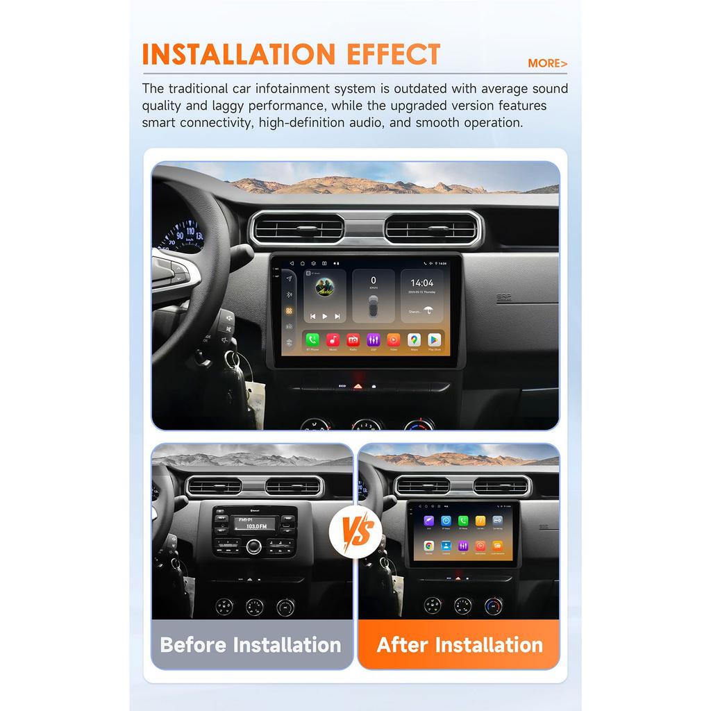 OSSURET Автомагнитола Qualcomm 8-ядерная с камерой 360 для Renault Duster HM 2 2020-2023 Arkana 1 2019-2023 Мультимедийный плеер Интеллектуальный Carplay Android Auto
