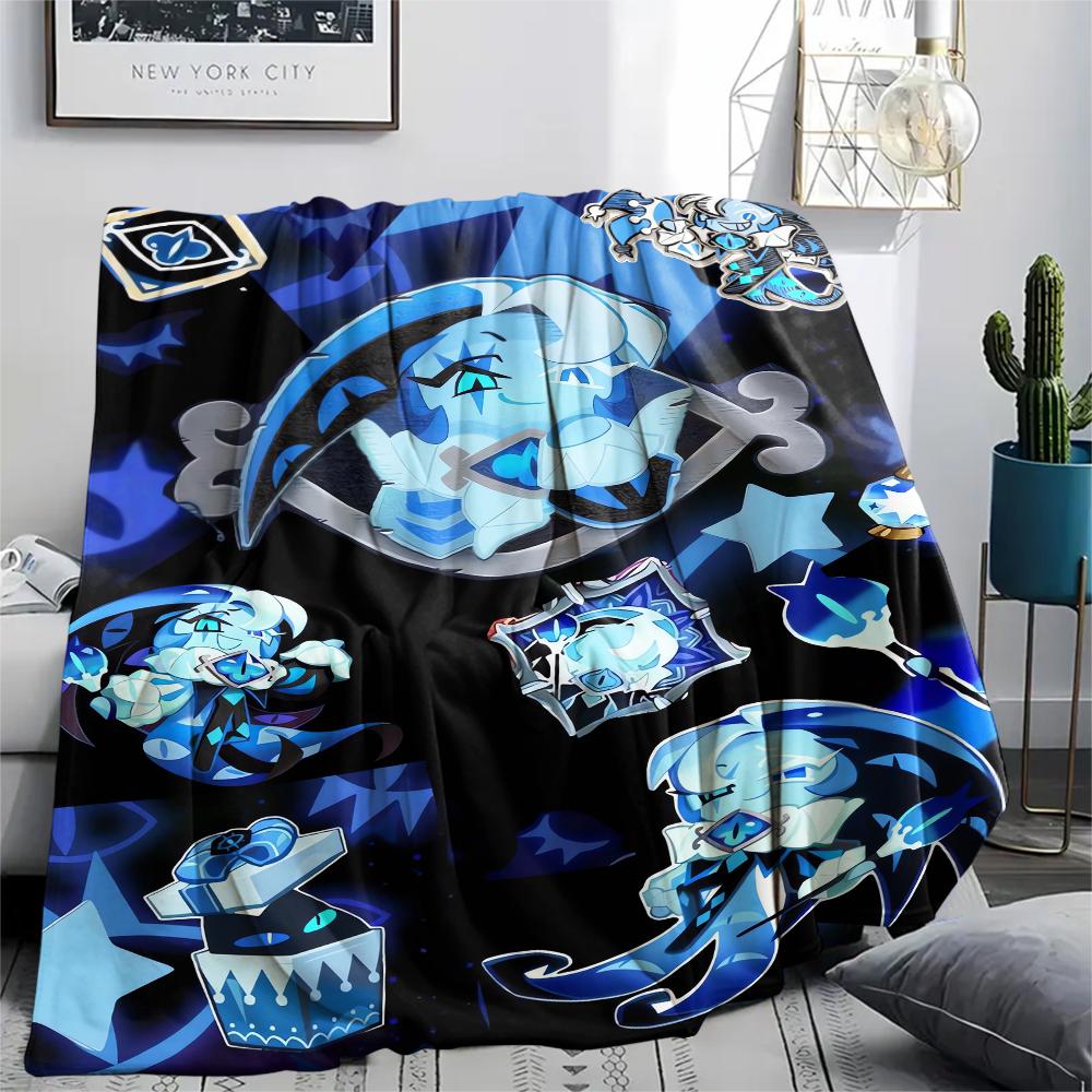 1Pc Cookie Run Kingdom Print Flannel Blanket, High quality Comfortable for All Seasons, Home Decor, Warmth and Comfort, Perfect for Christmas Gifts