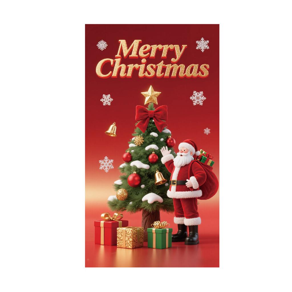 Christmas Door Curtain Background Door Decoration