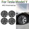 4 шт. 19-дюймовый колпак ступицы для Tesla Model Y, автомобильный колпак ступицы, полноразмерная крышка обода автомобиля, сменные колпаки для левого и правого колеса, аксессуары
