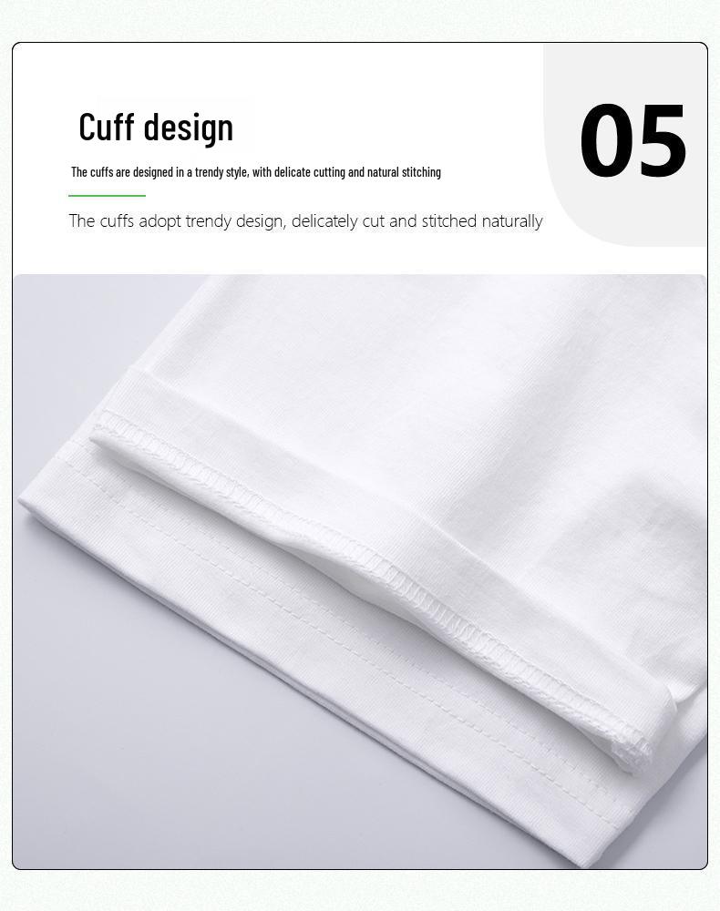 Men's High-End 2025 Summer Trendy Loose Round Neck Cotton T-Shirt