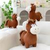 Soft Cartoon Horse Doll Mascot Dolls Horse Doll Ornament Zodiac Pony Figurine  Desktop Decoration