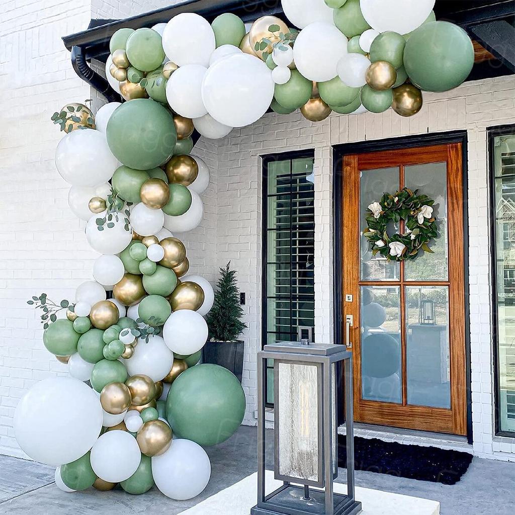 Macaron Green Balloon Arch Garland Kit Wild One Jungle Birthday Balloon Decoration Wedding Baby Shower 1st Birthday