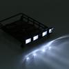 Багажник на крышу среднего размера с LED-подсветкой, квадратный для SCX10 110 RC-автомобиля (4 Белый)