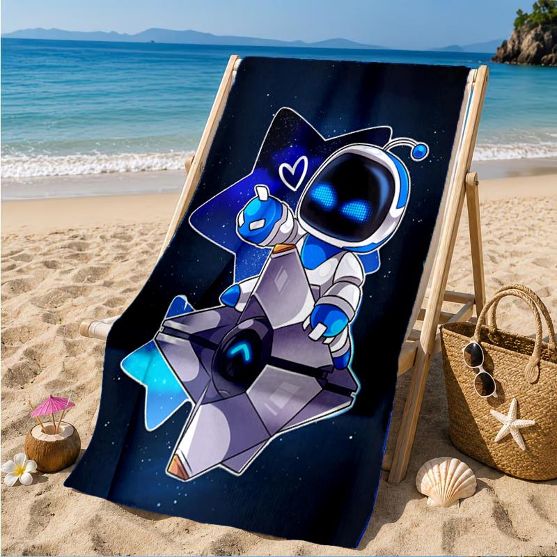 Underwater Adventure Robot Beach Towel, Super Soft Microfiber, Perfect Gift for Her/Him, Birthday, for Pool, Beach, Travel, Decor Beach Party
