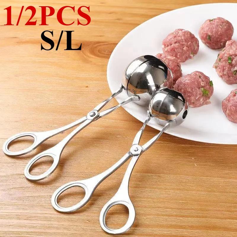 Инструмент для приготовления фрикаделек Зажим из нержавеющей стали Круглая форма для риса Ложка Форма для приготовления фрикаделек Антипригарный кухонный гаджет.