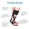 Drop Foot Stabilizer Ankle Brace with Adjustable Strap Soft Lining Wear Resistant Pain Relief Ergonomic Foot Support Brace
