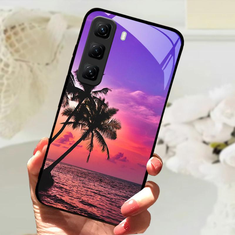 Закаленное Стекло Чехол Для Infinix Hot 60 60i Hot60 Pro Plus 60Pro Телефон Задняя Крышка Полное Покрытие Защита Линзы Чехол Fundas Etui