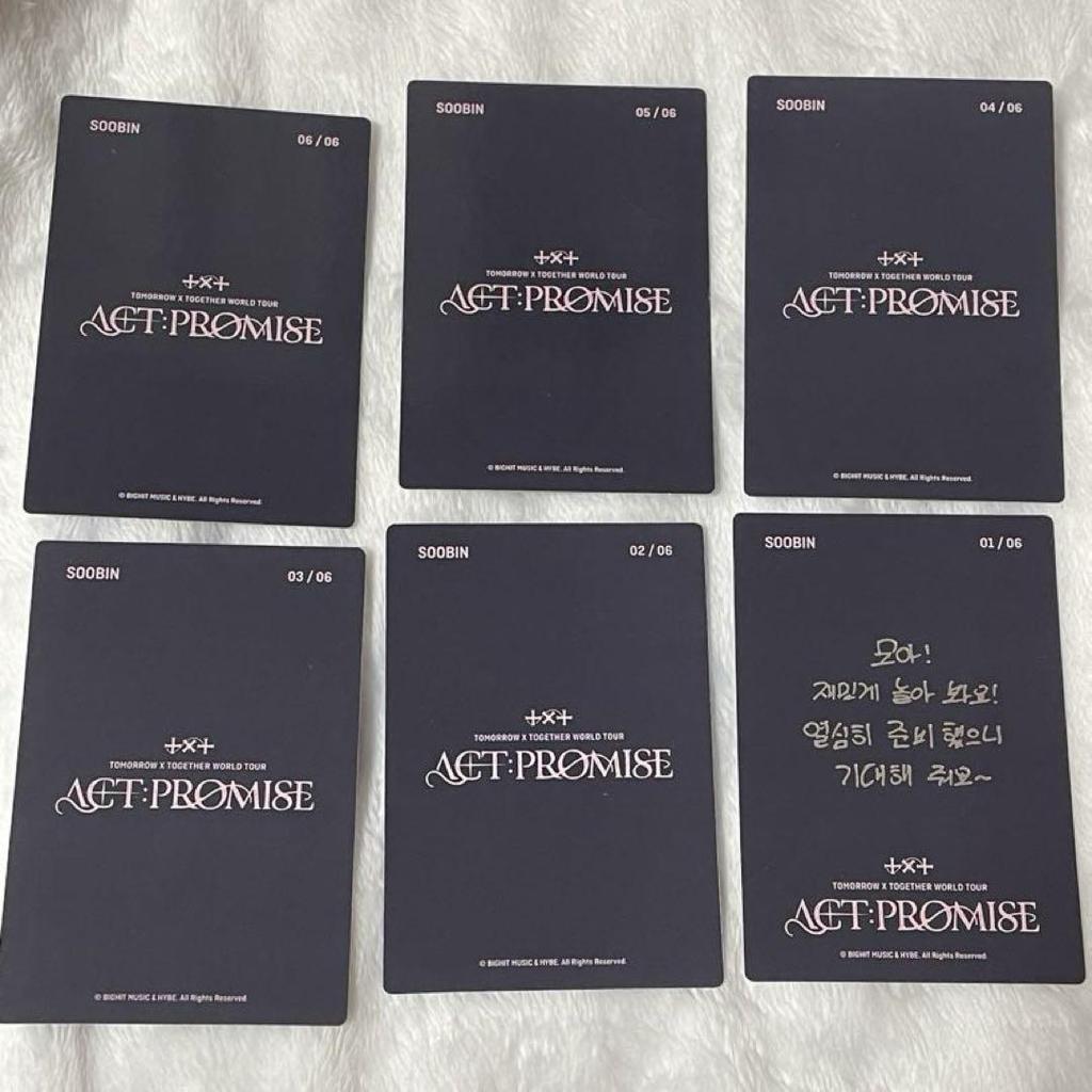 [Б/У] TXT PROMISE EP2 Концерт в Инчхоне Мини-фотокарточка Субин Полный набор