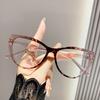 Cat Eye Eyeglasses Frame For Women Black Brand Design Eyewear Anti Blue Light Protection Computer Goggles Fashion Accessory 