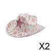 2x Dick Cowboy Hat, Decorations Soft Party Hat Wide Brim Novelty Cowgirl for Fancy Dress Props