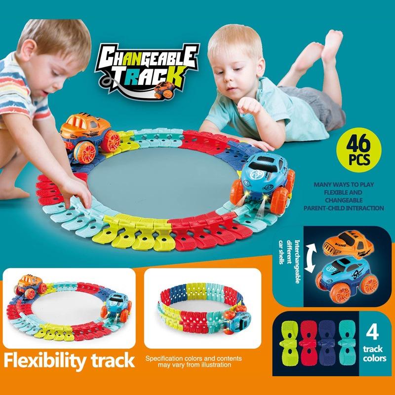 Magic Zero Gravity Car Track Play Set With Led Race Car And Glow In The Dark Rainbow Tracks Perfect Gift For Kids!