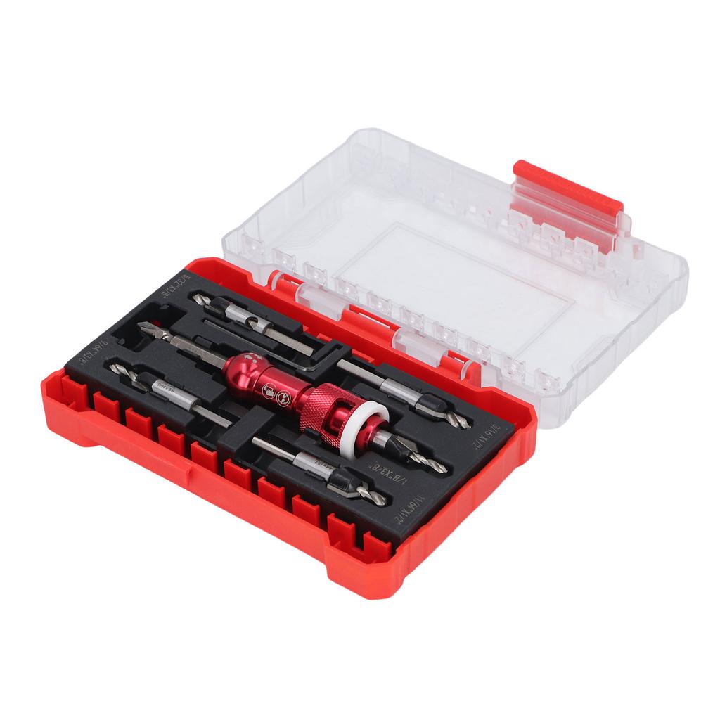 Countersink Drill Bit Set with Adjustable Depth Stop Counter Sink Drill Bits Tool Kit for