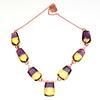 Necklace Bio-Tourmaline Quartz 14 Ct Gold Plated Silver Jewelry 18-20''