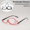 Women'S Multifunctional Full Frame Fashion Reading Glasses Single Piece 180 Degree Rotating Makeup Eyeglasses +1.0 To +4.0