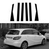6 шт. автомобильные стойки для Mercedes-Benz B-Class W246 2012-2019 глянцевые черные наклейки на обшивку двери, окна, аксессуары для стайлинга