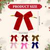 12x Velvet Bows for Christmas Tree Staircase Holiday Wedding, Farmhouse Xmas Topper Ornament, Xmas Decor, Party Craft Wreath Bow