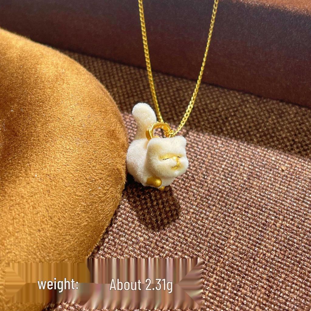 Серебряная подвеска-талисман 'Счастливый Кот' S925 для женщин - Модная цепочка на ключицы