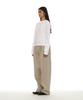 PARTIMENTO WOMEN Layered Sleeve Tie Long Sleeve Top_White
