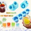 4 Wine Glass Ice  Bar Party Mini Cup Wine Glass Ice-Cube Tray Silicone