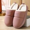 Мода 2024 Зима Новые пушистые женские тапочки большого размера в парном стиле плюшевые теплые тапочки повседневные тапочки из хлопка на подошве ЭВА для дома женские