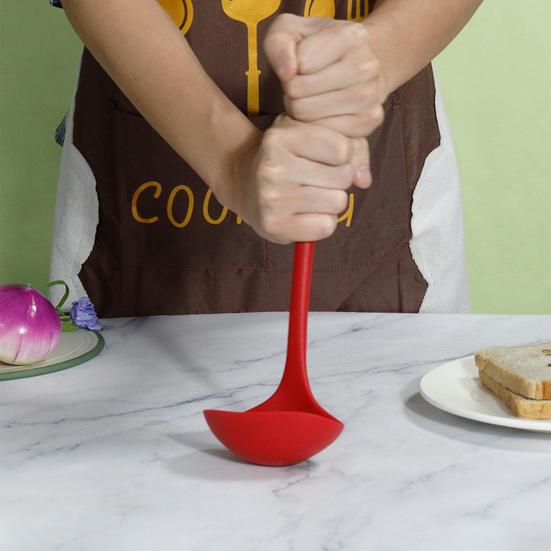 2 шт. термостойкая силиконовая ложка-ковш с длинной ручкой, подвесное отверстие, антипригарная ложка для смешивания, кухонная утварь, инструмент для выпечки