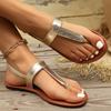 Women Sandals 2025 New Fashion Daily Sandals Brand Thong Women Sandals Buckle Strap Flat Open Toe Female Shoes Zapatos De Mujer