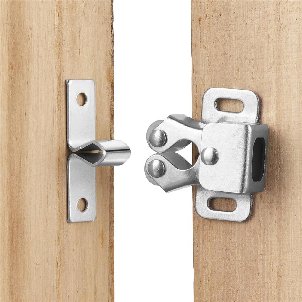Door Catches Latches, 4 Pack Double Roller Strong Hold Cupboard Cabinet Door Catches, Double Roller Catches Cabinet Catches Door Latches