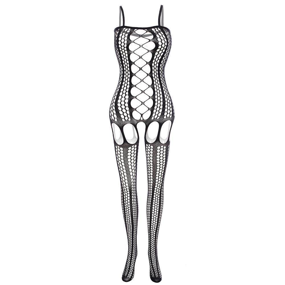 Горячая женская одежда для сна Сексуальное порно-нижнее белье Куколка Комбинезон Сетчатые чулки Комбинезон Свадебная ночь Тедди Костюмы Обертывание ягодиц