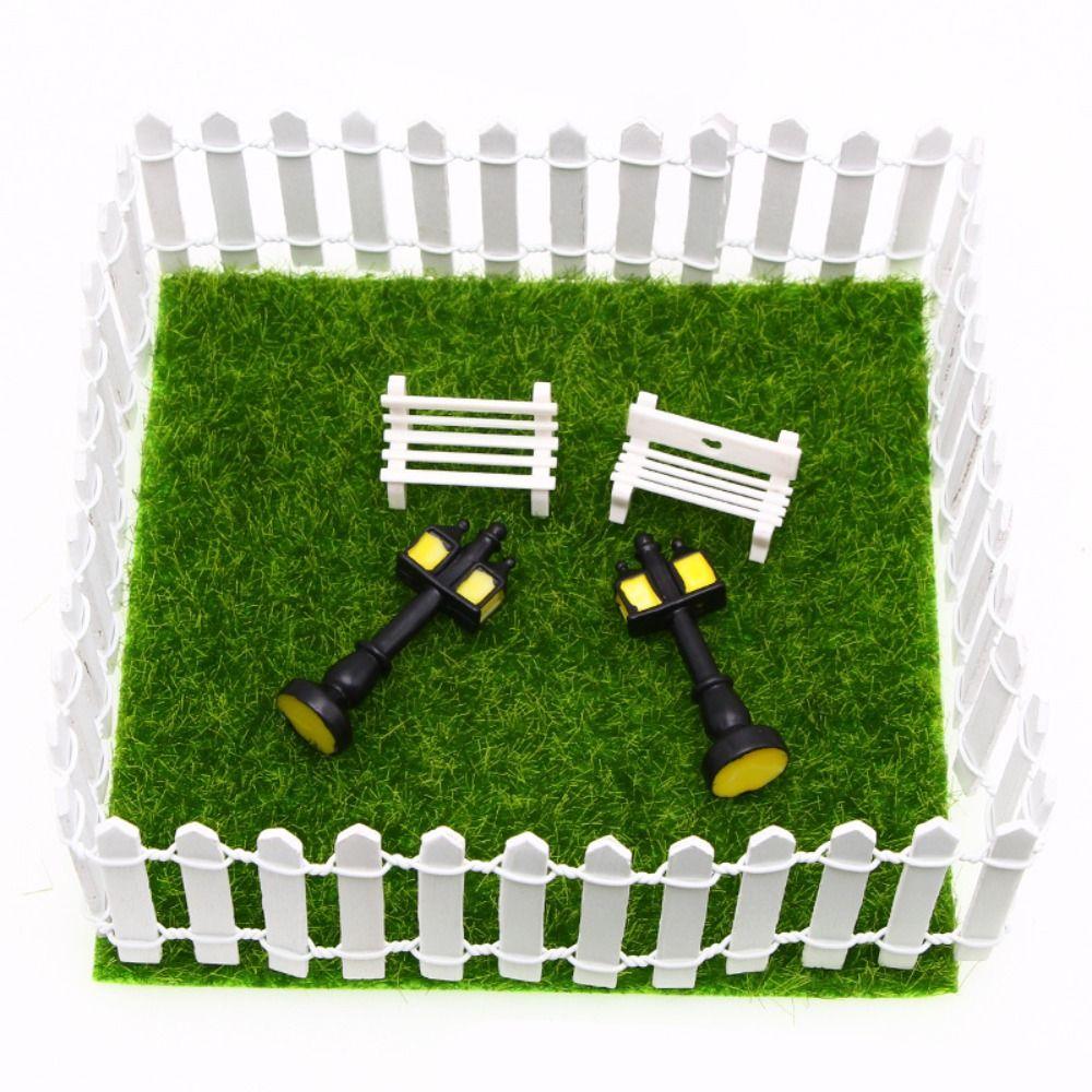 90x5cm Mini Fairy Garden Fence Natural Wood Miniature Picket Fence Indoor Courtyard