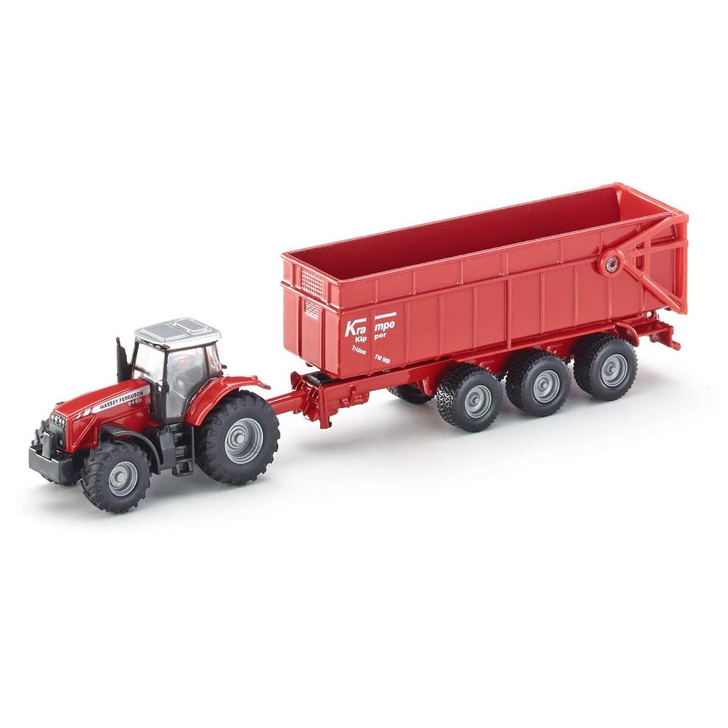 Siku Massey Ferguson Tractor with Trailer SK1844 1/87