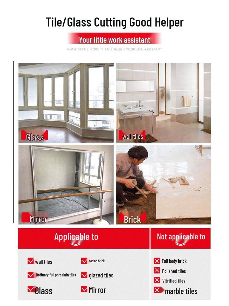 Многофункциональный резак для керамической и стеклянной плитки для домашнего использования - Ручной инструмент для надреза, Горячая распродажа