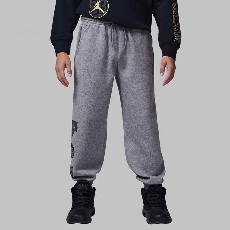 Jordan Classic Simple Daily Casual Knit Sweatpants Kids Bottoms Gray HV1595-091