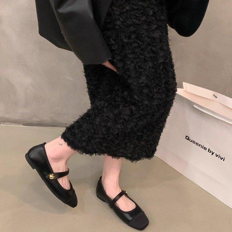 Премиальные французские туфли Мэри Джейн женские 2025 новая осень маленькие ароматные одинарные туфли на плоской подошве маленькие кожаные туфли нежные и модные