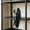 Прочная декоративная статуэтка, напечатанная на 3D-принтере/из смолы, фигурка женщины в капюшоне для книжной полки, готическая сидящая скульптура, украшение в стиле ретро, ​​загадочная богиня в плаще для дома.